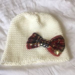Betsey Johnson winter hat. Cute bow. Never worn.